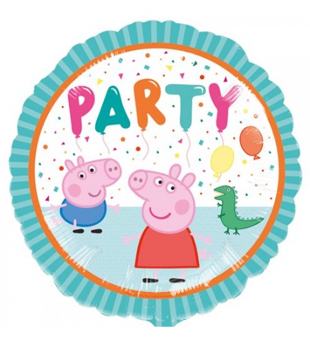 BALÃO METALIZADO PARTY PEPPA PIG 18"